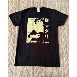 Naruto Rock Lee Anime Graphic Tee Black Gildan Shirt Medium